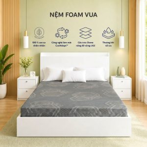Nệm Foam Vua Hoạt Tính – Êm Ái Cao Cấp, Nâng Đỡ Trọn Vẹn Giấc Ngủ